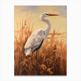 Bird Painting Stork 1 Canvas Print