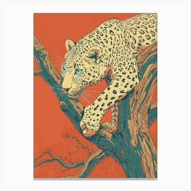 Leopard In Tree 1 Canvas Print