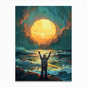 Moon Illustration Canvas Print