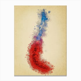 Chile Flag Vintage Canvas Print