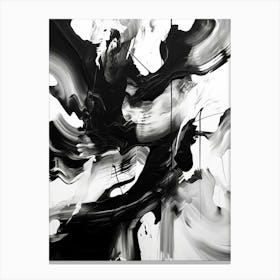 Movement Abstract Black And White 2 Canvas Print