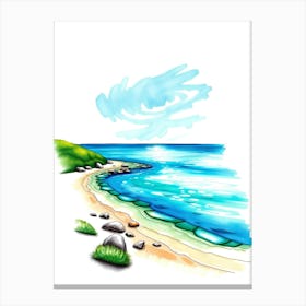 Watercolor Seascape 1 Canvas Print