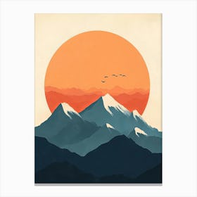 Sunset Mountain Canvas Print