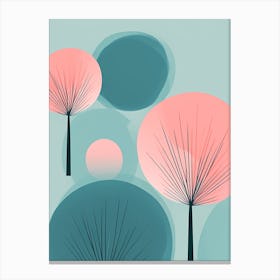 Simple Depth Art For Wall Decor, Vector Abstract Tree Art, 1255 Canvas Print