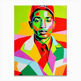Pharrell Williams Colourful Pop Art Canvas Print