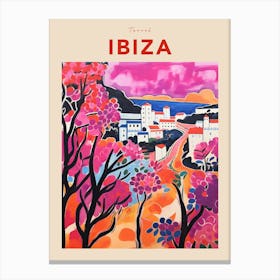 Ibiza Spain 7 Fauvist Travel Poster Canvas Print