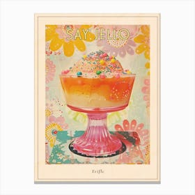 Kitsch Trifle Jelly Retro Collage 1 Poster Canvas Print