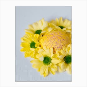 Easter Egg And Flowers Canvas Print