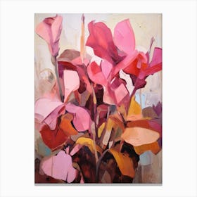 Fall Flower Painting Cyclamen 2 Canvas Print