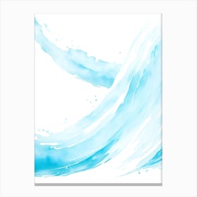 Blue Ocean Wave Watercolor Vertical Composition 56 Canvas Print