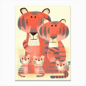 Red Tigers Canvas Print