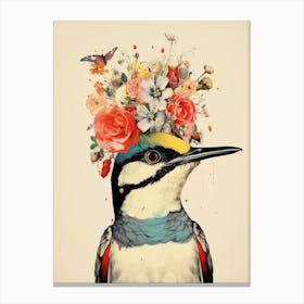 Bird With A Flower Crown Swallow 2 Canvas Print