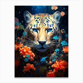 Leopard In The Forest Canvas Print