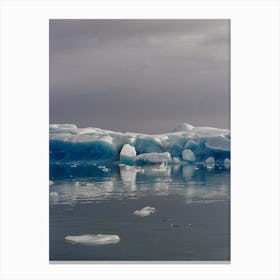 Blue Glacier Lake Of Iceland Canvas Print