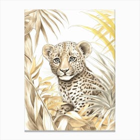 Storybook Animal Watercolour Leopard 2 Canvas Print