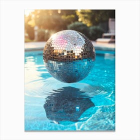 Disco Ball In The Pool Canvas Print