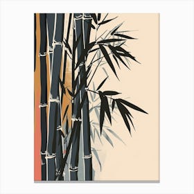 Bamboo Plant Minimalist Illustration 2 Canvas Print