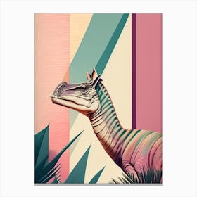 Lambeosaurus Pastel Dinosaur Canvas Print