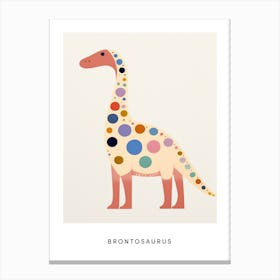 Nursery Dinosaur Art Brontosaurus Poster Canvas Print