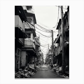 Manila, Philippines, Black And White Old Photo 1 Canvas Print