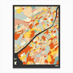 Turku Finland Map Canvas Print