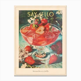 Strawberry Jelly Retro Collage 3 Poster Canvas Print