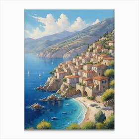 Mediterranean Village Canvas Print