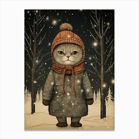 Christmas American Shorthair Canvas Print