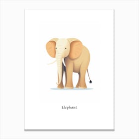 Elephant Kids Animal Poster Canvas Print