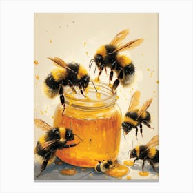 Bumblebee Storybook Illustration 14 Canvas Print