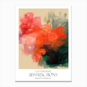 Brush Stroke Flowers Abstract 8 Exhibition Poster Canvas Print