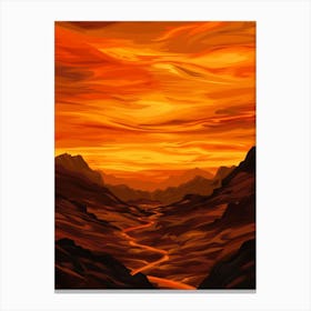 Sunset In The Desert 12 Canvas Print