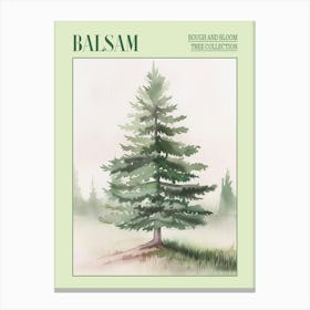 Balsam Tree Atmospheric Watercolour Painting 3 Poster Canvas Print