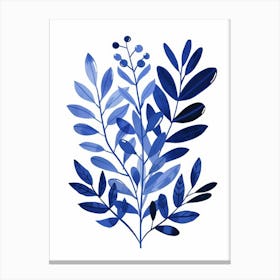 Blue Leaves 33 Canvas Print