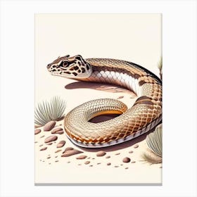 Sidewinder Rattlesnake Vintage Canvas Print