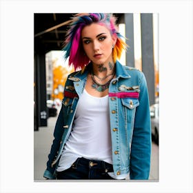 Pretty Punk Girl - Hall-O-Gram Creations 26 Canvas Print