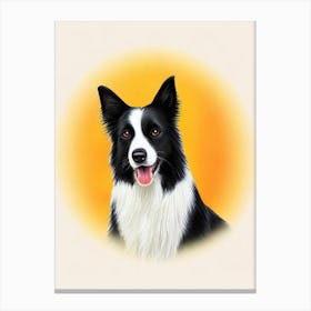 Border Collie Illustration dog Canvas Print
