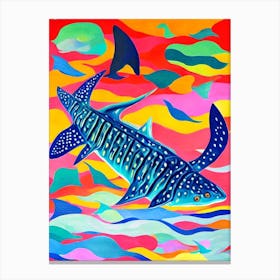 Whale Shark Matisse Inspired Canvas Print