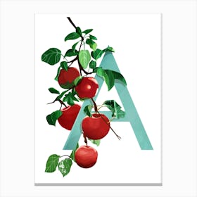 A Apple Canvas Print