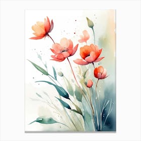 Watercolor Flowers 15 Canvas Print