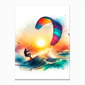 Kitesurfing sports Canvas Print