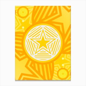 Geometric Abstract Glyph in Happy Yellow and Orange n.0092 Canvas Print