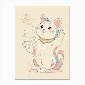 Kawaii Cat Canvas Print