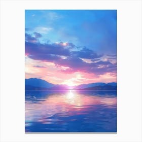 Sunset Over Water 3 Canvas Print