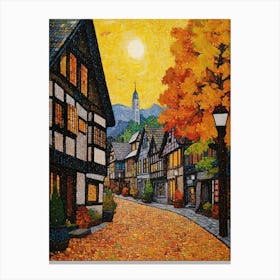 Leavenworth Washington Pointillism 12 Canvas Print