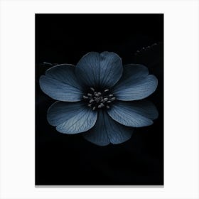 Dark Blue Flower 5 Canvas Print