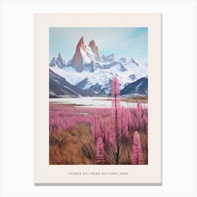 Dreamy Winter National Park Poster  Torres Del Paine National Park Argentina 4 Canvas Print