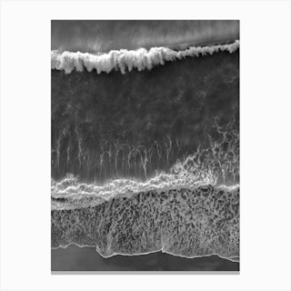 Black And White Beach Canvas Print
