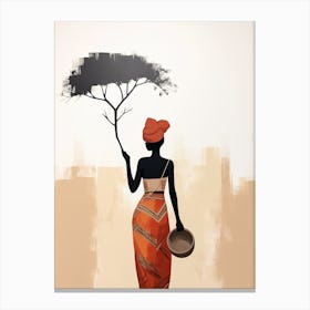 African Woman | Boho Style 1 Canvas Print