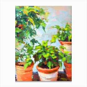 Coleus 3 Impressionist Painting Plant Canvas Print